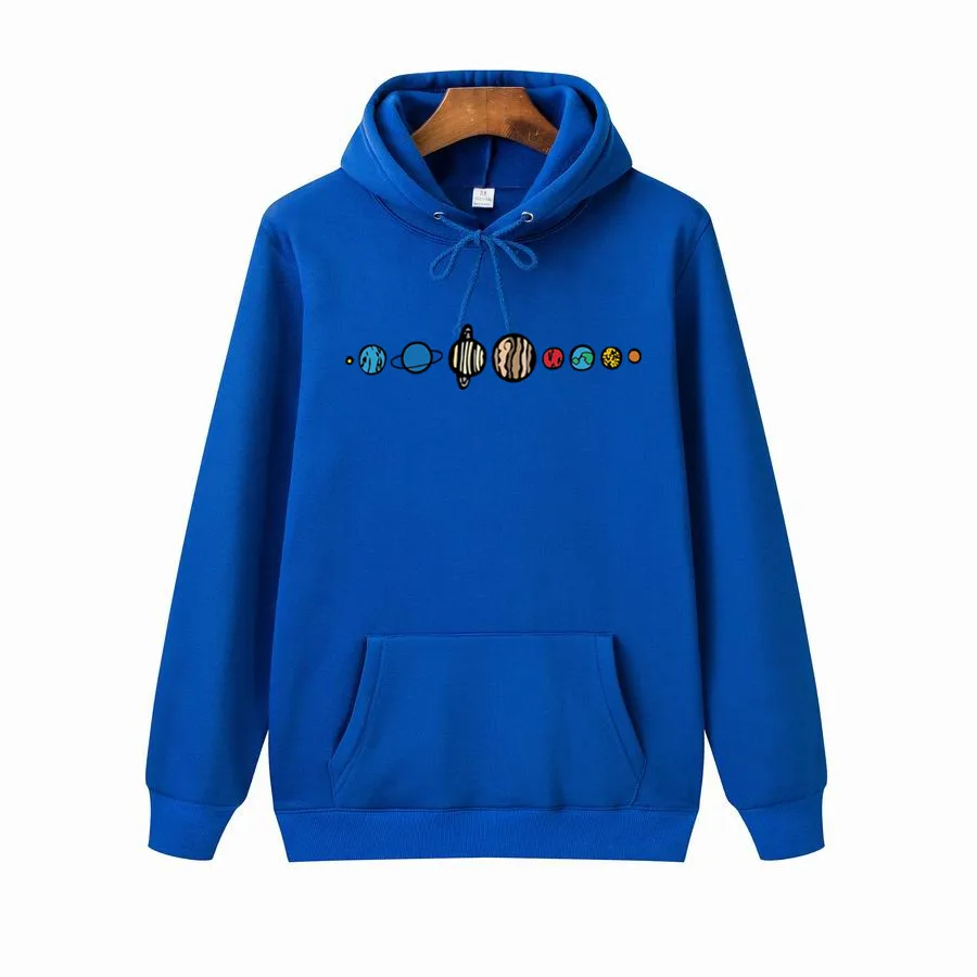 

Universe earth starry sky animation graphic printing women's hoodie lovers autumn and winter street hip-hop loose sweatshirts