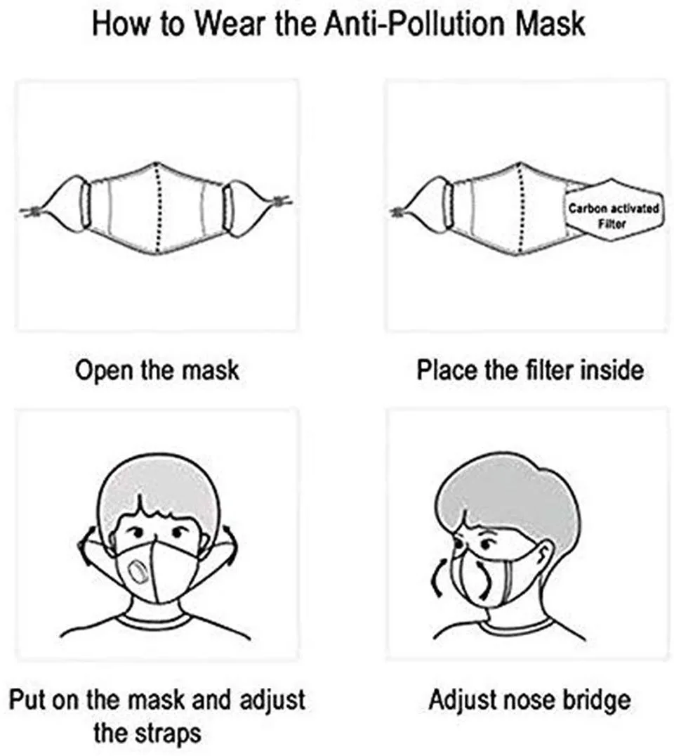 10Pcs/Set PM2.5 Anti Haze Mouth Mask Replaceable Filter-slice 5 Layers Non-woven Child Kids Activated Carbon Filter | Красота и