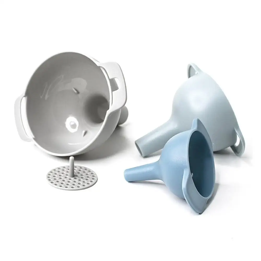

4-in-1 Funnels Set Oil Funnel Strainer Kitchen Tools Spices Flask Kitchen Plastic Oil Funnel Water Accessories Wine Filter A7H6