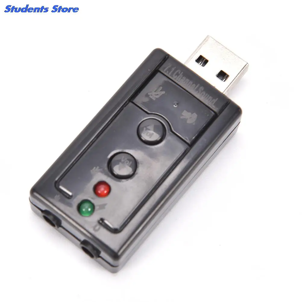 

External USB Sound Card 7.1 Channel 3D Audio Adapter With 3.5mm Headset MIC For PC Desktop Notebook