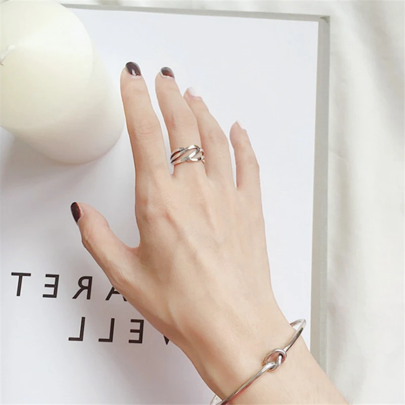 

Big New Collection Japan Vintage Wide Surface Rings Punk Rock Wave Multi-layer Anillos Mujer Rings For Women