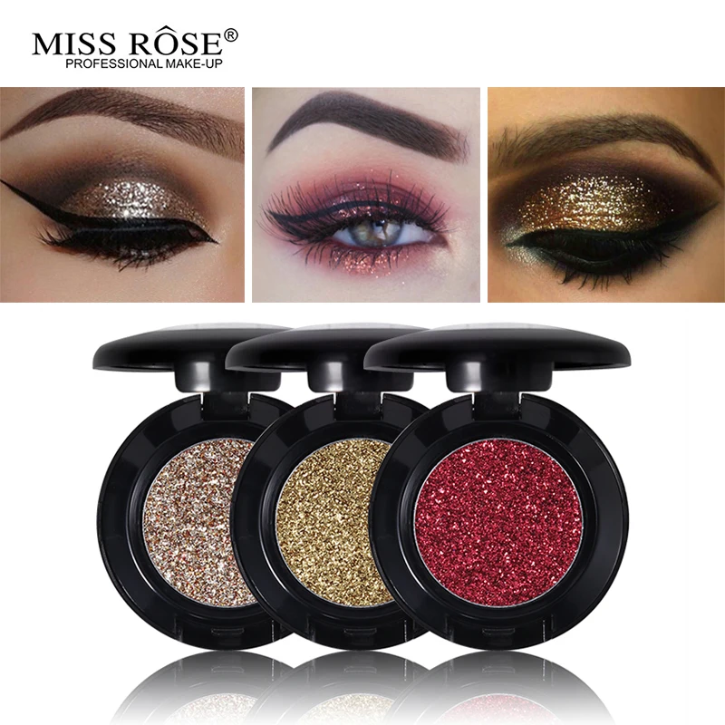 Miss Rose алмазные блестящие тени для век 24 цвета подсветка макияж Мерцающие