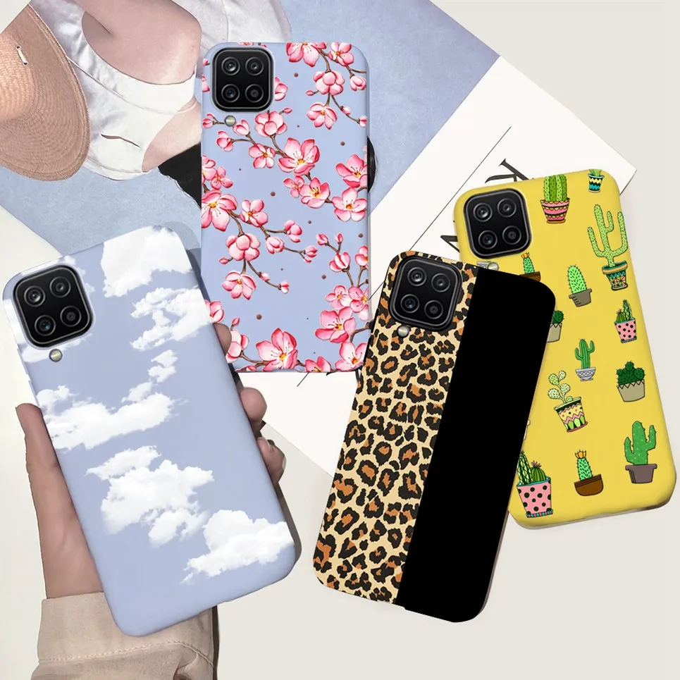 Чехол для Samsung Galaxy M12 F12, задняя крышка для смартфона, мягкие чехлы для защиты смартфона, милый чехол для Samsung F12 M 12, силиконовый чехол из ТПУ