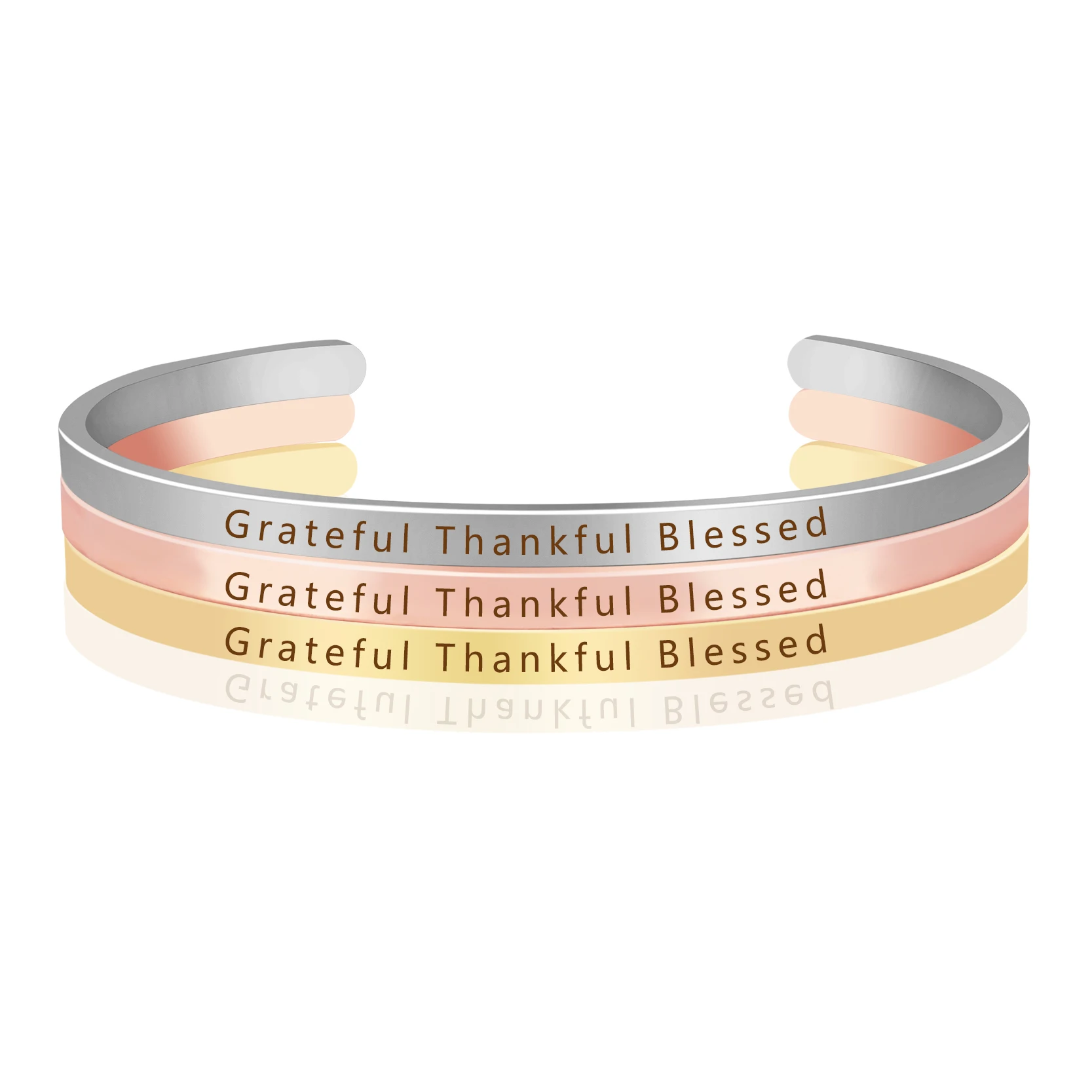 Благодарный благословенный гравированный вдохновляющий положительный Цитата