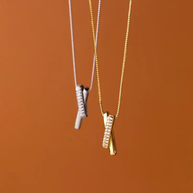 

Silver Necklaces 925 Sterling Silver Pendants Necklaces with Cubic Zirconia Fashion Style