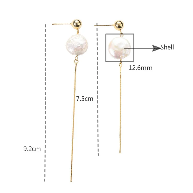 Женские длинные серьги Flyleaf из серебра 925 пробы с натуральным