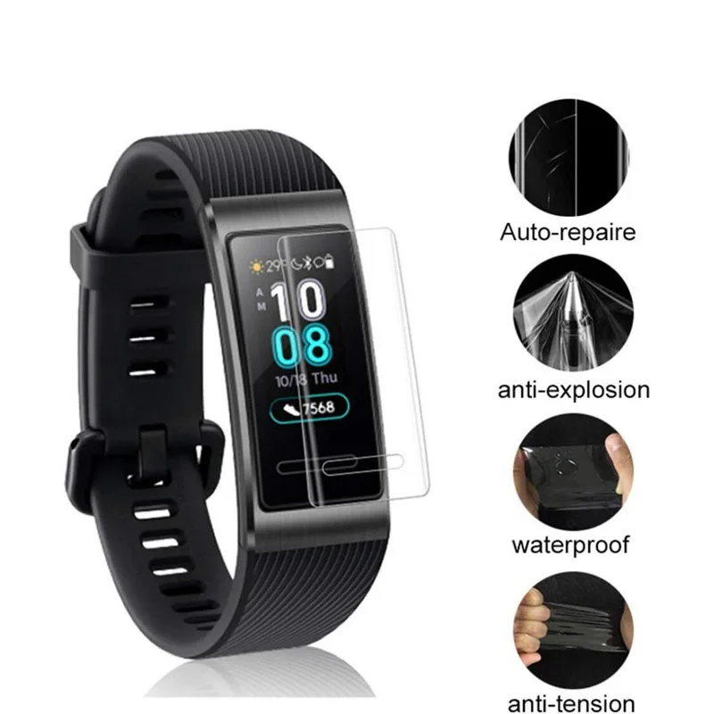 Мягкая прозрачная защитная пленка из ТПУ для смарт часов Huawei Band 3 Pro 2