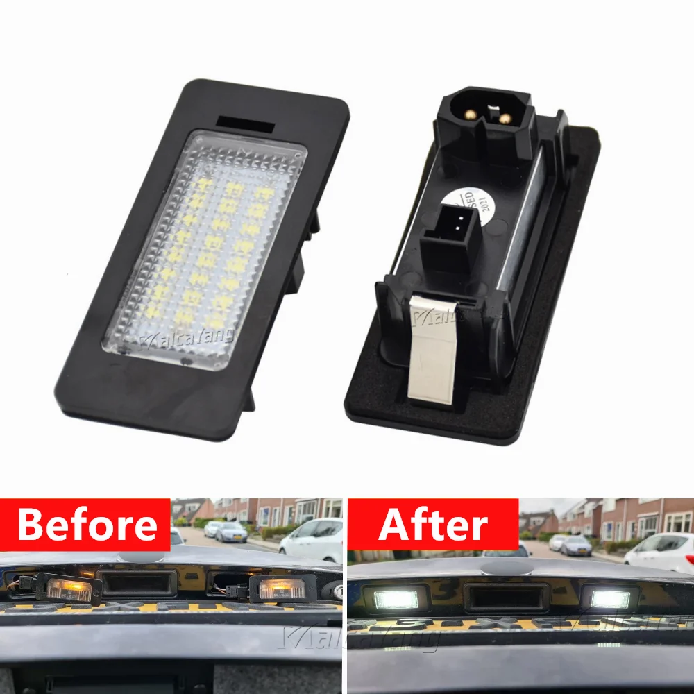 

2pcs Car LED Number License Plate Light LED License Lamp for BMW E39 E82 E88 E46 E90 E91 E92 OEM No. 63267165646 63267193293