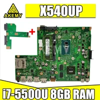 akemy laptop motherboard x540up x540u a540u r504u mainboard w i7 5500u 8gb ram ddr3 gt920m gpu free hdd board