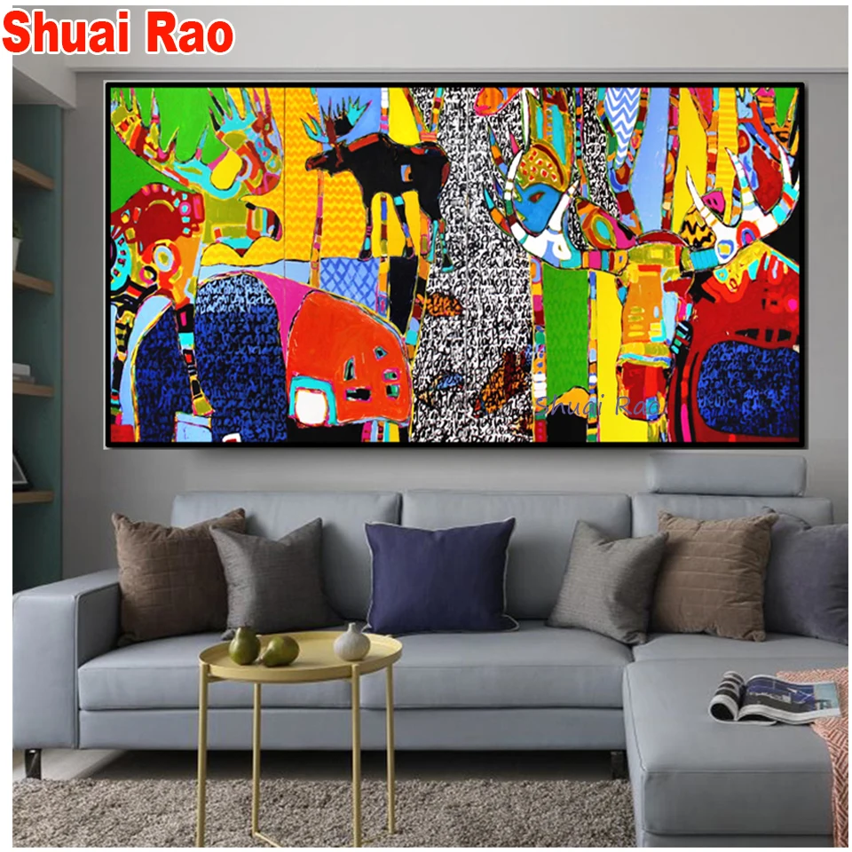 

5D DIY Diamond Painting cross stitch Abstract Cartoon Animal mosaic full square/round diamond embroidery rhinestone art,