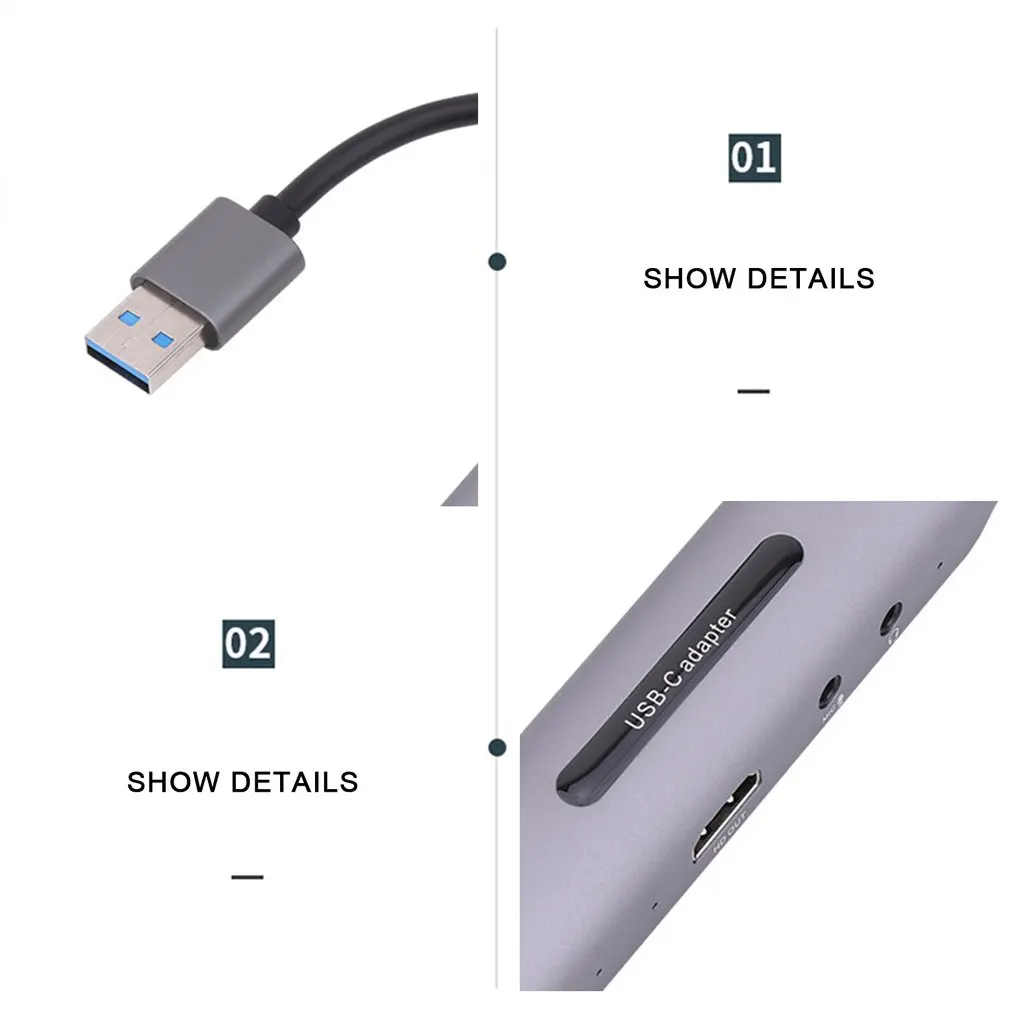 

USB3.0 To HDMI-compatible 4K Game Teaching Video Capture Card With Audio Game Live Broadcast Camera Video game capture record