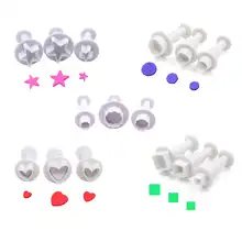 Сердце Звезда круглая квадратная форма цветка Помадка Украшение торта жвачка кондитерский сахар ремесленный резак молд