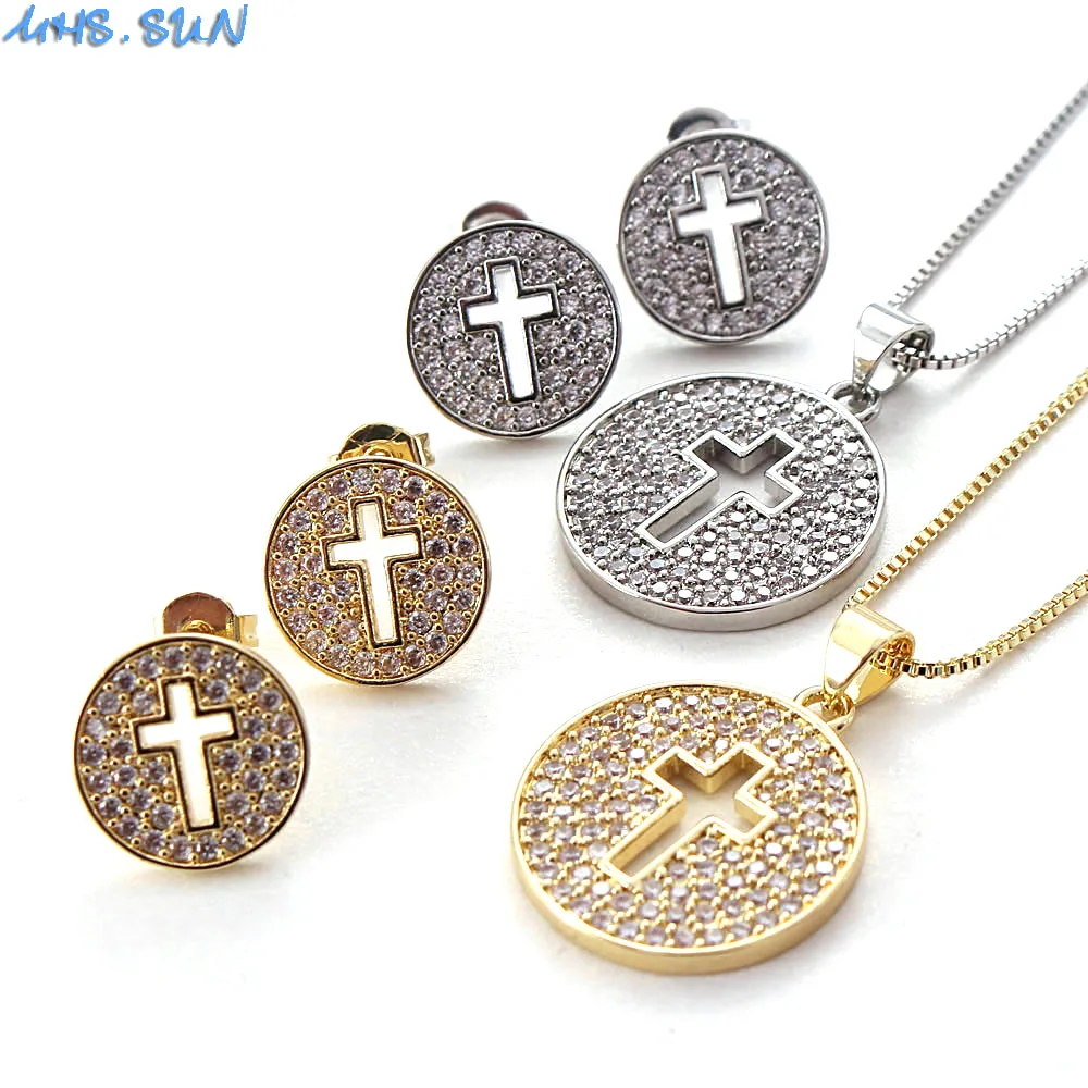 MHS.SUN комплект винтажных украшений с подвеской в виде креста
