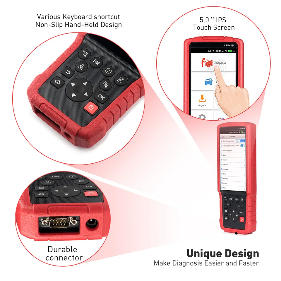 LAUNCH X431 CRP429C OBD2 ENG ABS Airbag SRS диагностический инструмент obdII считыватель кода DPF BMS EPB11 Функция сброса pk CRP129 CRP479
