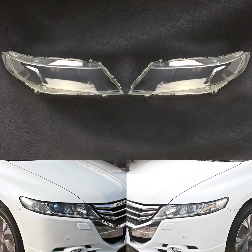 Left and Right Side Для Honda Odyssey RB3 2009 2010 2011 2012 2013 объектив фары автомобиля крышка Замена прозрачные линзы Авто оболочка Крышка - Цвет: Left and Right Side