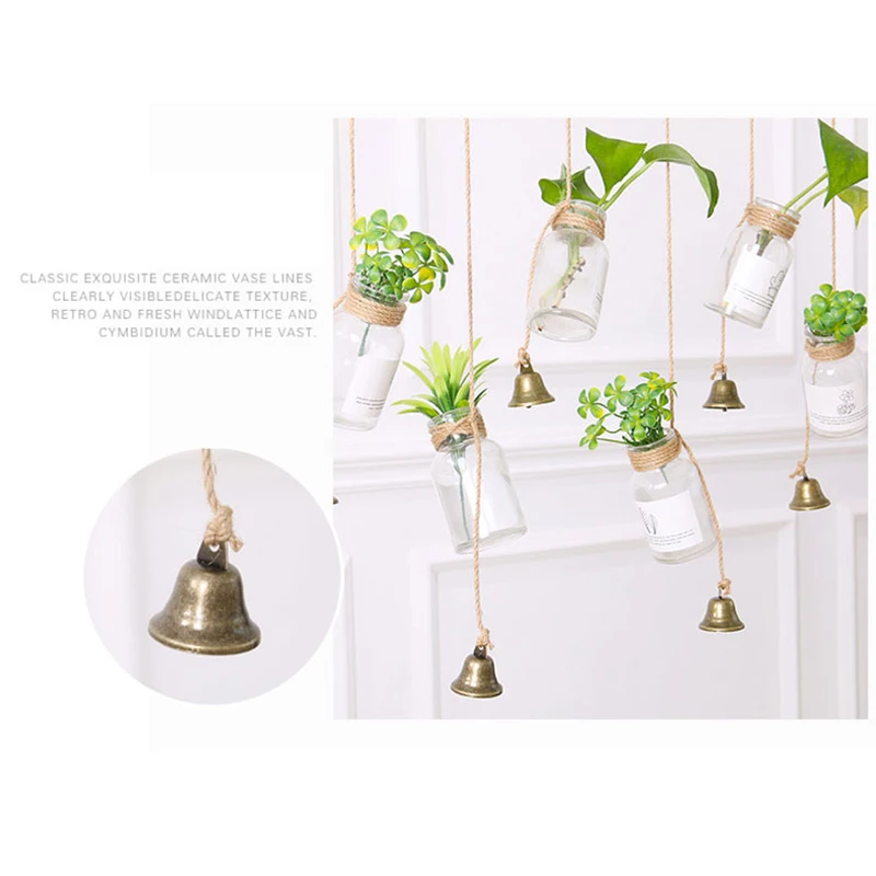 Креативная подвесная стеклянная ваза бутылка гидропоники зеленое растение