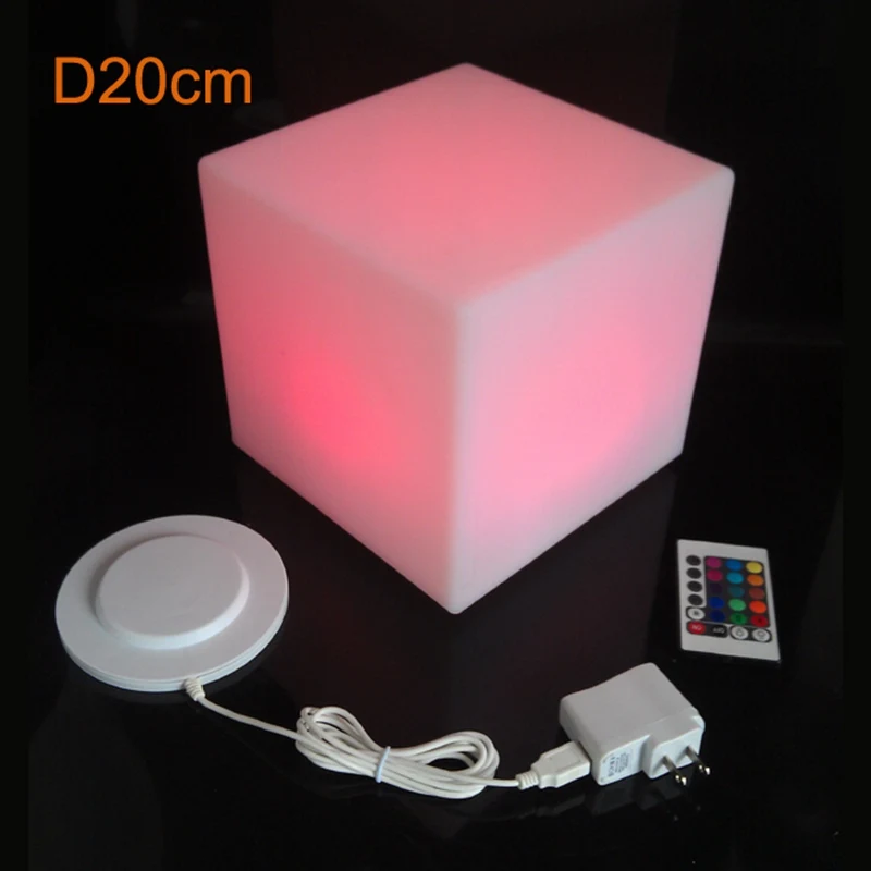 D10cm D13cm D15cm 10X15 D20cm RGB перезаряжаемая светодиодная подсветка стол кубический стул