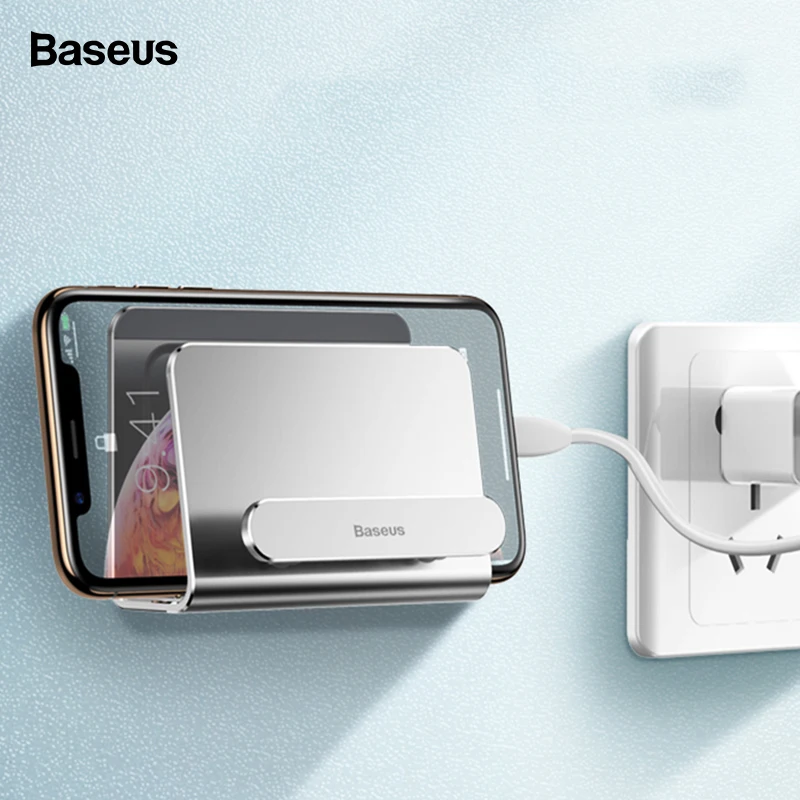 Настенный держатель Baseus для телефона внешнего аккумулятора клейкая зарядная