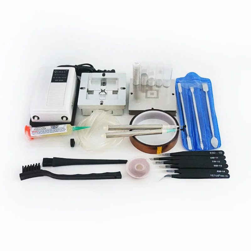 

Станция для реболлинга BGA 90*90 мм с ручным хвостовиком, Оловянное крепление BGA, комплект для реболлинга BGA, универсальный трафарет Bga