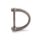 Металлическое кольцо для автомобильного ключа с застежкой в форме подковы, пряжка D-типа из цинкового сплава с защитой от потери, металлические аксессуары, простой практичный маленький подарок