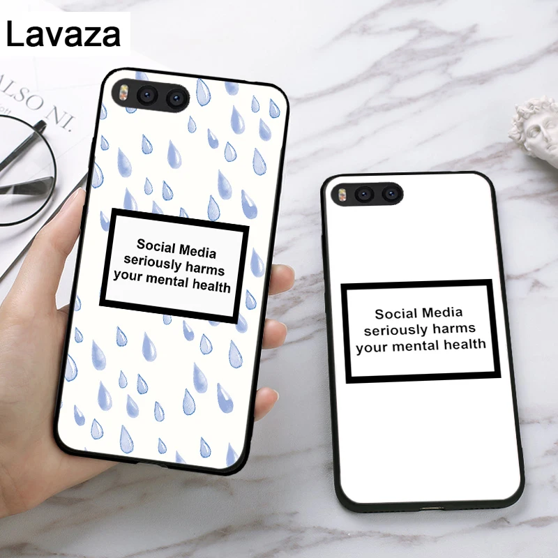 Lavaza Social media harms you Silicone Case for Xiaomi Redmi Note 4X 5 5A Prime 6 7 8 Pro 8T |