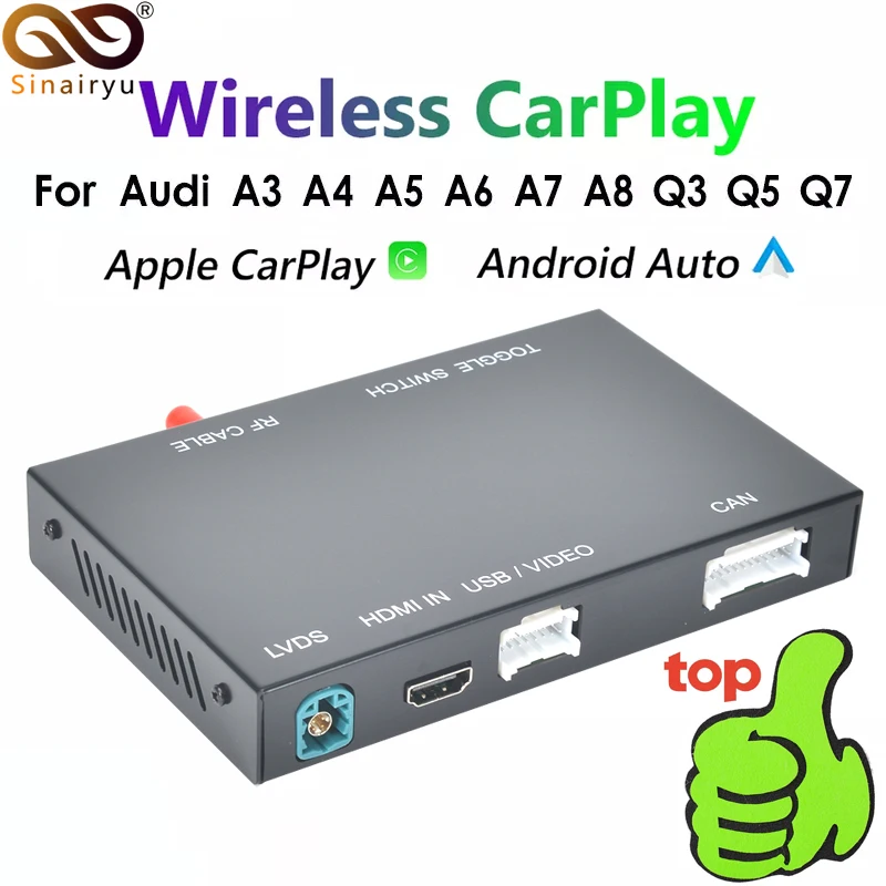 Беспроводной автоматический модуль Apple Carplay Android для AUDI B9 A5/S5/A4/A3 A6 A7 A8 Q2 Q3 Q5 Q7 S5 MMI