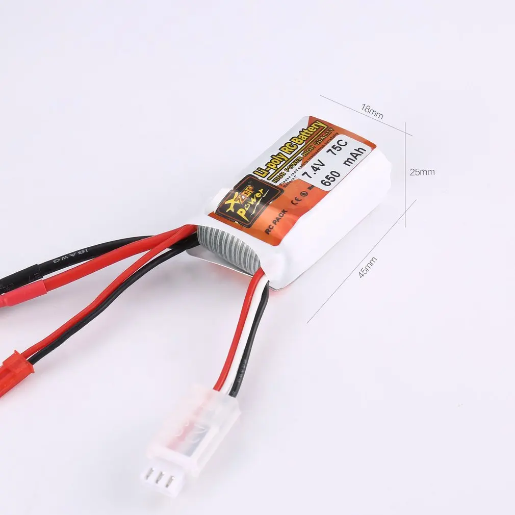 Горячее предложение! Распродажа! ZOP power 7 4 V 650mAh 75C 3S 1P RC Lipo батарея JST XT30 вилка