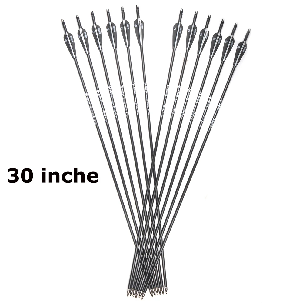 

30 Inches 8mm Fiberglass Arrow Spine 500 Diameter for Recurve Bow Long Bow Practice Archery Hunting Shooting