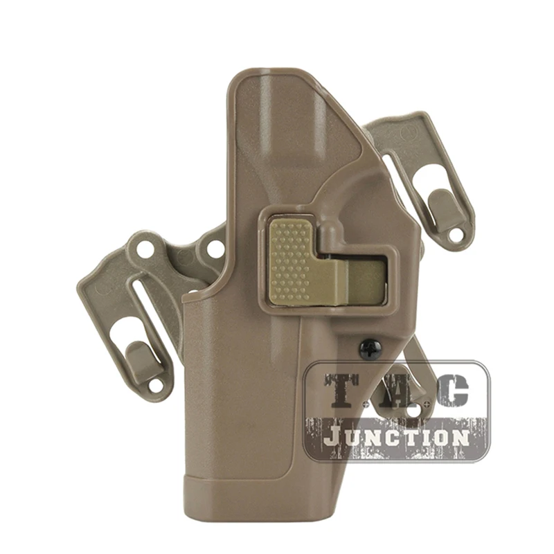 

Tactical CQC Serpa Quick Left Hand Paddle Belt Loop Pistol Gun Holster w/ STRIKE MOLLE Platform For Glock 17 19 22 23 31 32