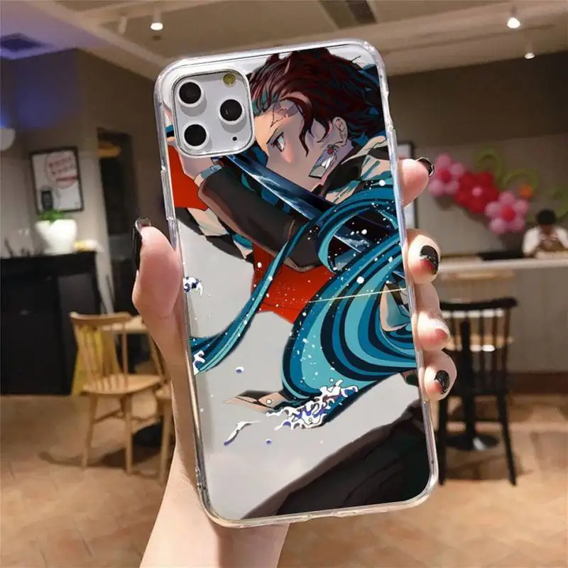 

Demon Slayer hot anime Phone Case Transparent soft For iphone 5 5s 5c se 6 6s 7 8 11 12 plus mini x xs xr pro max