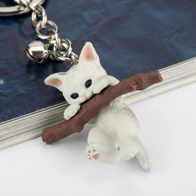 

3D Cat Kitty Keychain Cute Key Ring Kitten Lucky Cat Key Chain Key Holder Creative Portachiavi Chaveiro Llaveros Bag Charm