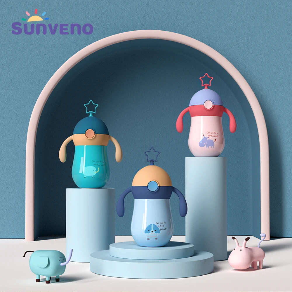 Sunveno 260 мл детский термос с рисунком из мультфильма детская чашка мягким носиком