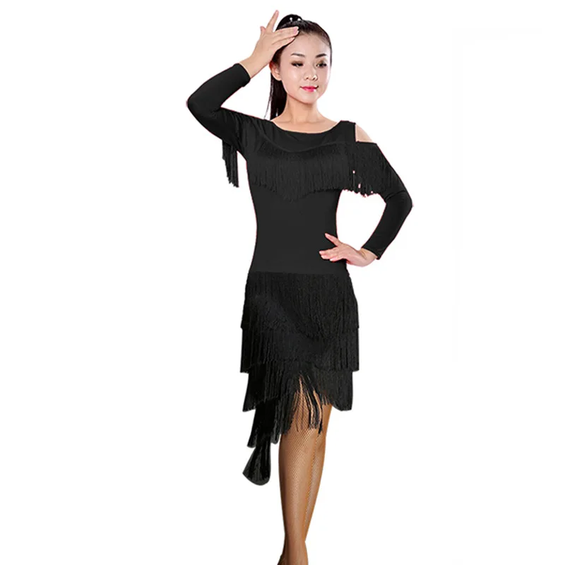 Платье-юбка для латиноамериканских танцев соблазнительный Женский костюм с