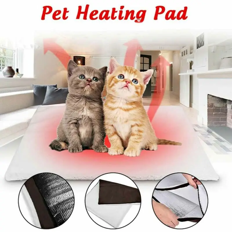 Большая мягкая САМОНАГРЕВАЮЩАЯСЯ кровать для кошек и собак одеяло коврик теплый