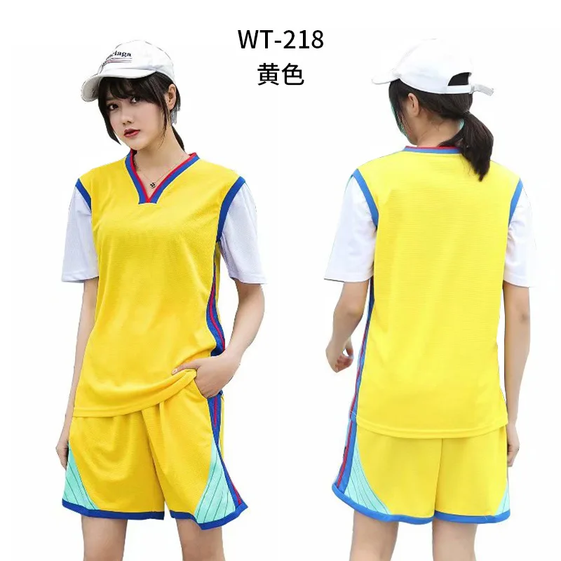 Женские баскетбольные трикотажные шорты комплекты спортивной одежды топ с