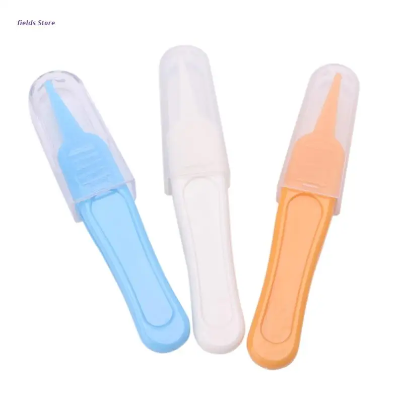 

Baby Care Ear Nose Navel Cleaning Tweezers Safety Forceps Plastic Cleaner Clip