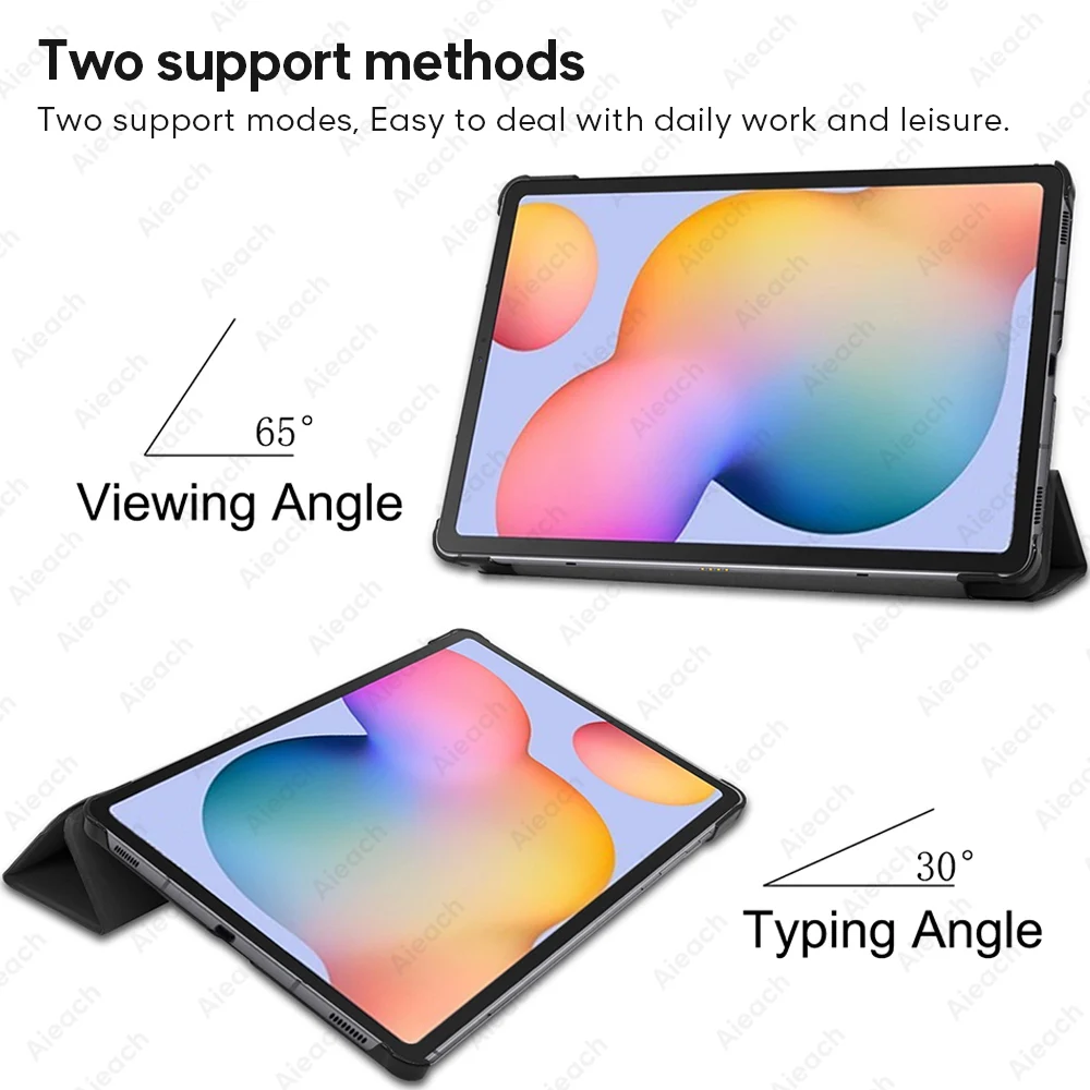 Кожаный чехол подставка для Samsung Galaxy Tab A 10 1 2019 8 0 S5e умный S7 Plus S6 Lite|Чехлы планшетов