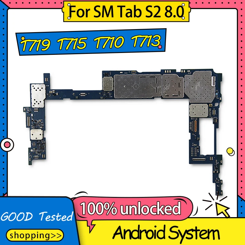Разблокированная разборная Логическая плата для Samsung Galaxy Tab S2 8 0 T719 T715 T710 T713