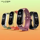 Силиконовый ремешок для Mi Band 5 6, браслет на mi band 4, Miband 3, силикагелевый смарт-браслет для Xiaomi Mi3, Opaska, изгиб, браслеты, NFC