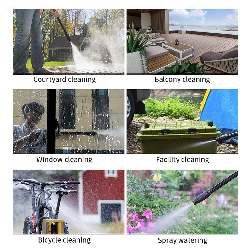 Цена Беспроводной мойщик высокого давления GUANXIN 20 в, Автоматический водяной пистолет, инструмент для очистки автомобиля, портативный ручной очи...
