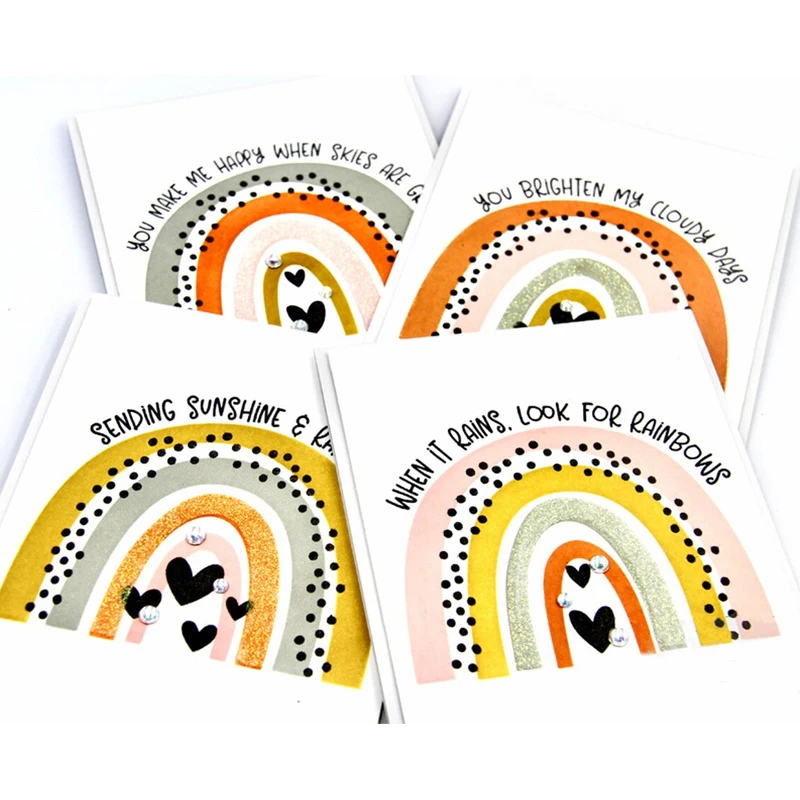 Радуга фон Трафареты Пластик 6x6 дюймов для скрапбукинга и открыток сделай сам