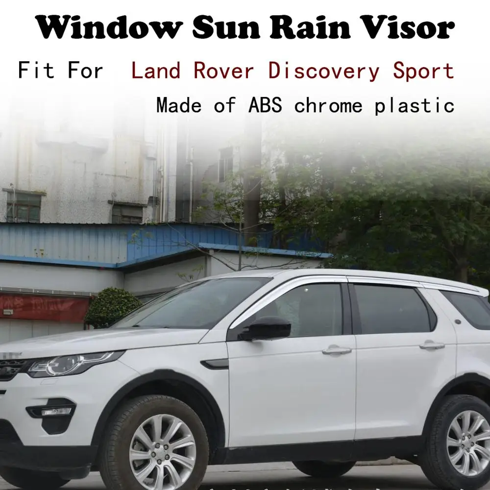 

ABS Chrome plastic Window Visor Vent Shades Sun Rain Guard car accessories For Land Rover Discovery Sport 2016-2020