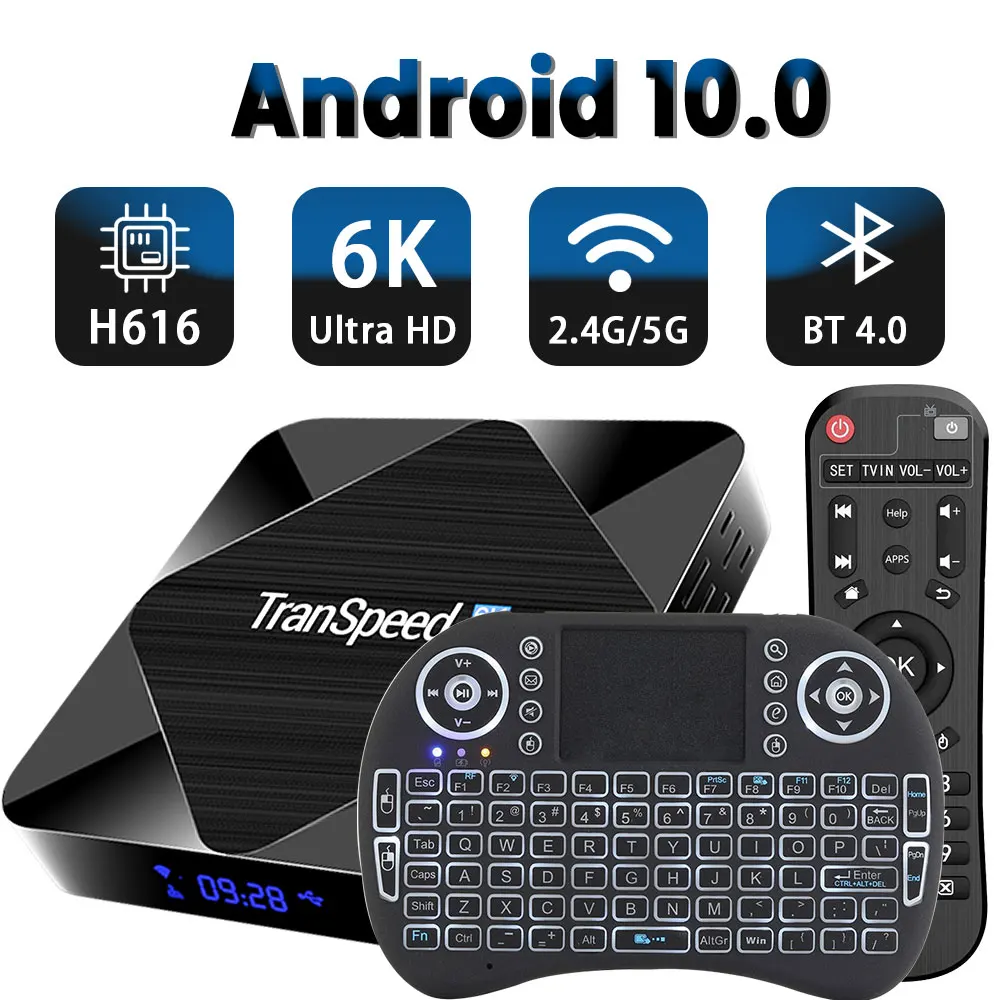 ТВ приставка Android 10 2 4G 5 ГГц Wifi Bluetooth 4 ГБ 32 64 Гб 6K 3D 1080P медиаплеер