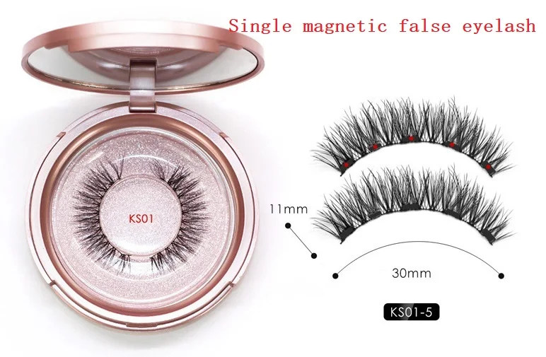 KS01 eyelash Магнитные ресницы, магнитные жидкие подводки для глаз и магнитные накладные ресницы и пинцет, набор магнитных подводок для глаз и длинных накладных ресниц - Цвет: KS01 eyelash