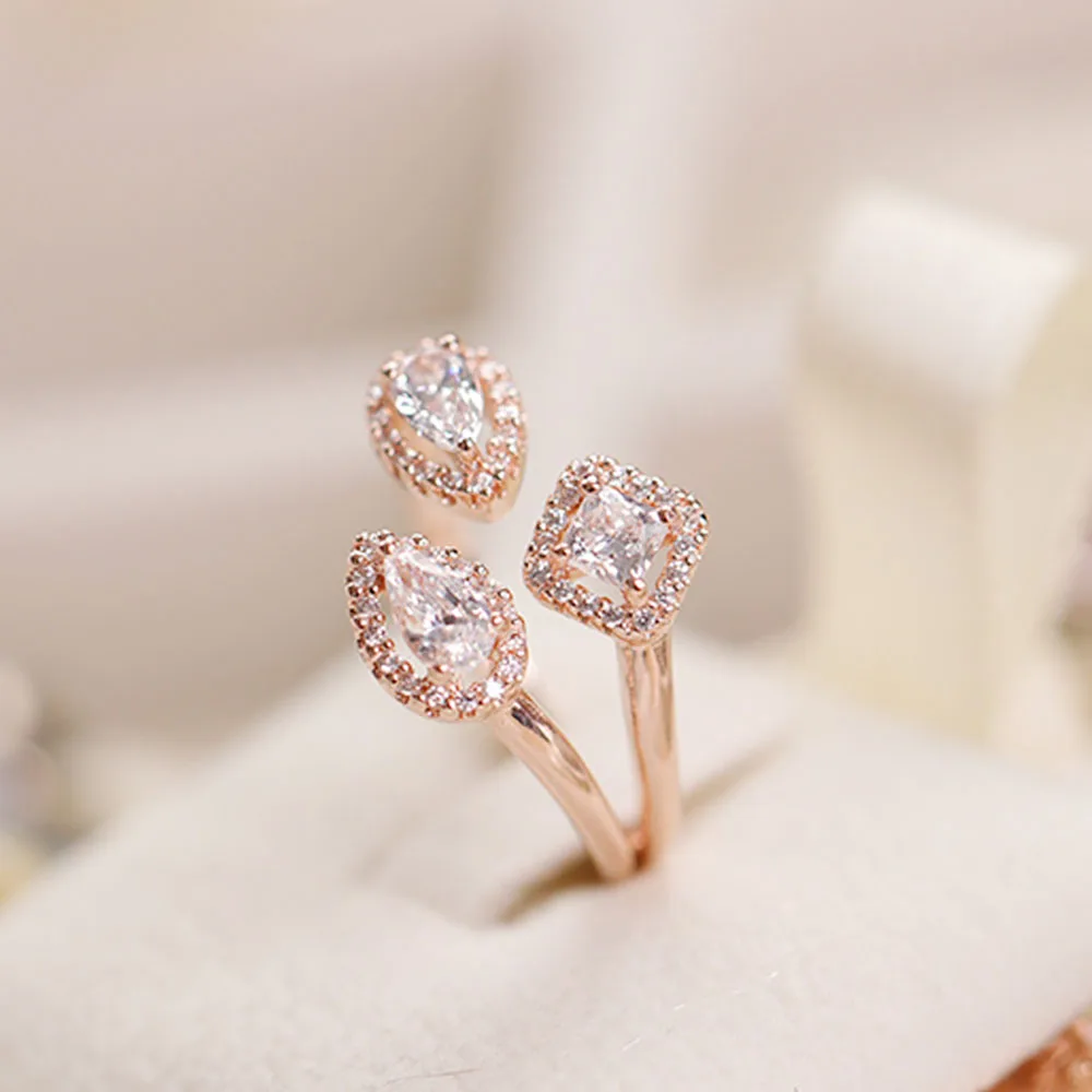 Сверкающие кольца Volayer из серебра 925 пробы оригинальные женские с ореолом в форме