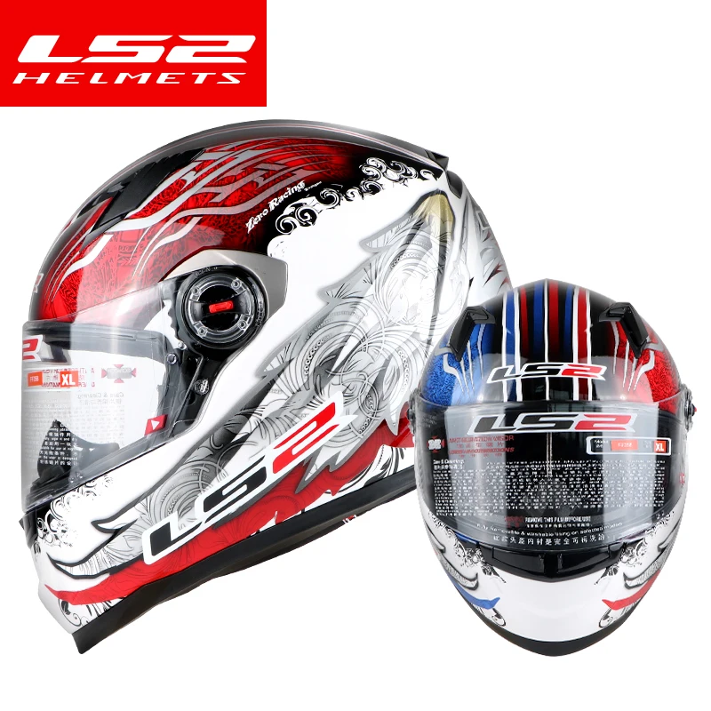 LS2 FF358 полный уход за кожей лица moto rcycle шлем Alex Barros moto cross racing casco moto capacete ls2 ECE утвержден - Цвет: Red  Blue Prince