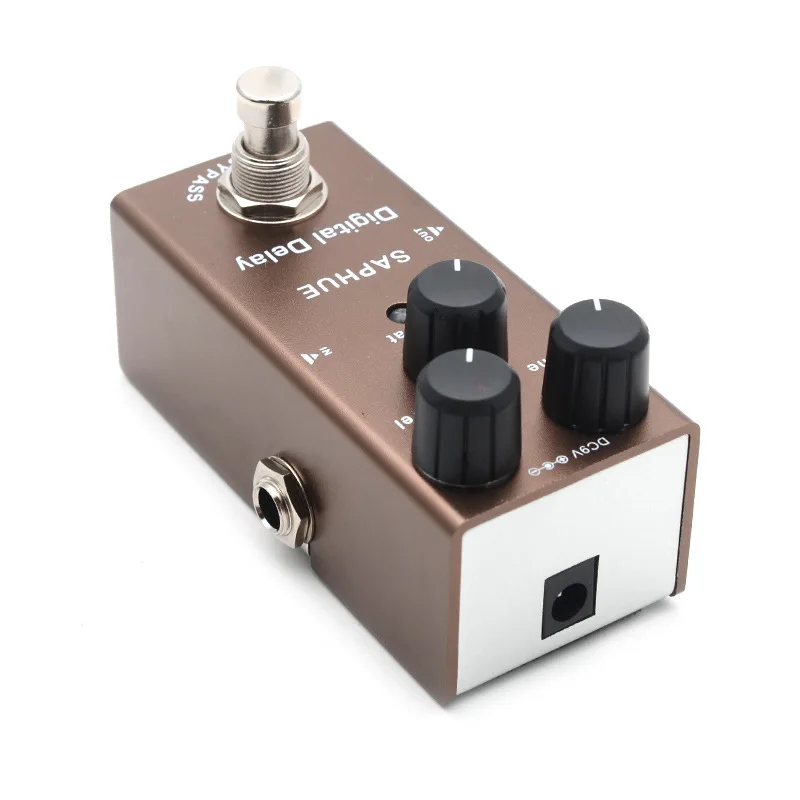 SAPHUE Electric Guitar Digital Delay Pedal Time/Level/Repeat Knob Effect Mini Single Type DC 9V True Bypass | Спорт и развлечения