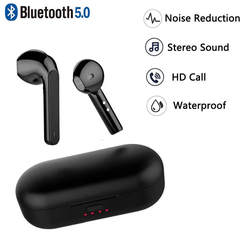 

TWS BT 5,0 беспроводные Bluetooth-наушники, стерео звук, умные сенсорные наушники с микрофоном, шумоподавление, спортивная водонепроницаемая гарнит...