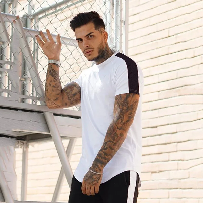 

Men Solid T- Shirt Hot Sale New Short Sleeve O-Neck Soft Elastic Breathable Leisure Sports Cotton Half- Sleeved4 Color