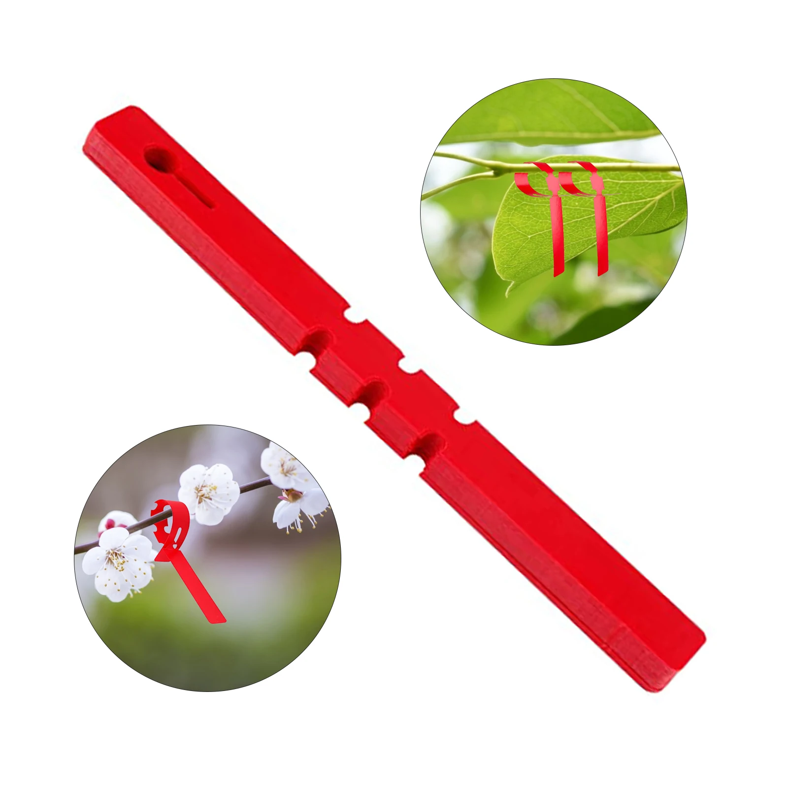 

100 Pieces Of Red Portable Plastic Plant Tree Tags Nursery Garden Tags 2x20 Cm Wrap-around Hanging Tags Nursery Garden Tools
